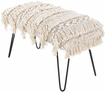 Tugbong Boho Fringe Knit Bench-5