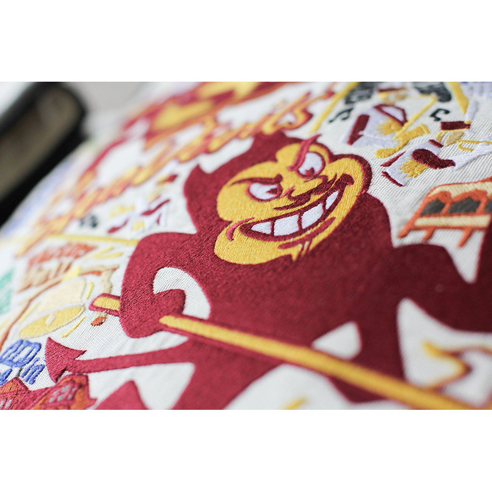 Arizona State University Collegiate Hand-Embroidered Pillow-2