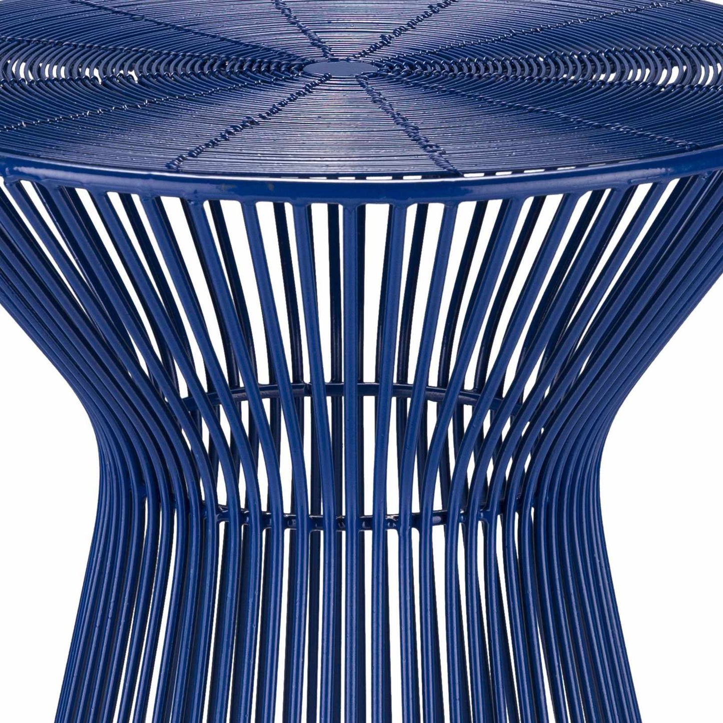 Blackrock Navy Modern Wire Drum End Table-3
