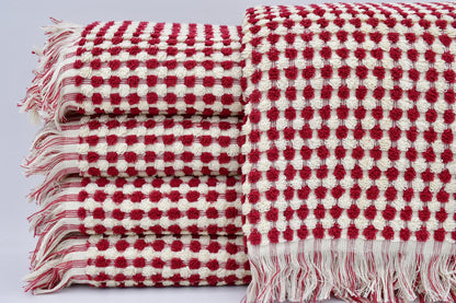 BUBBLE RED TERRY HAND TOWEL-0