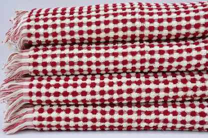 BUBBLE RED TERRY HAND TOWEL-2