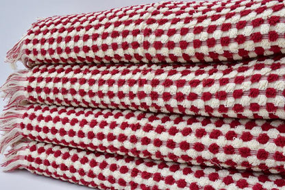 BUBBLE RED TERRY HAND TOWEL-3
