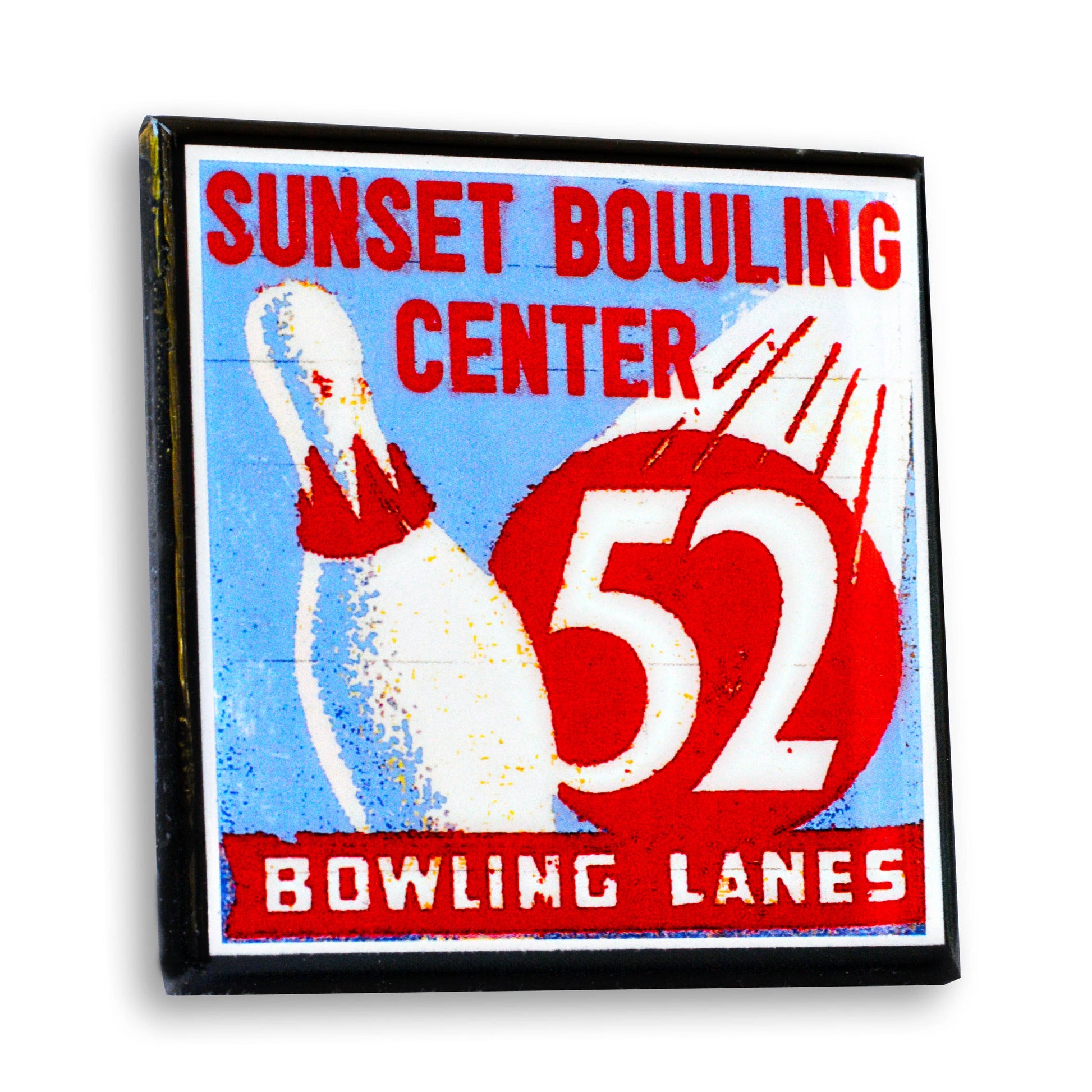 Lets Bowl!  Vintage Bowling Coaster Set-4