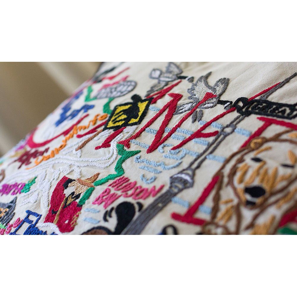 Canada Hand-Embroidered Pillow-2