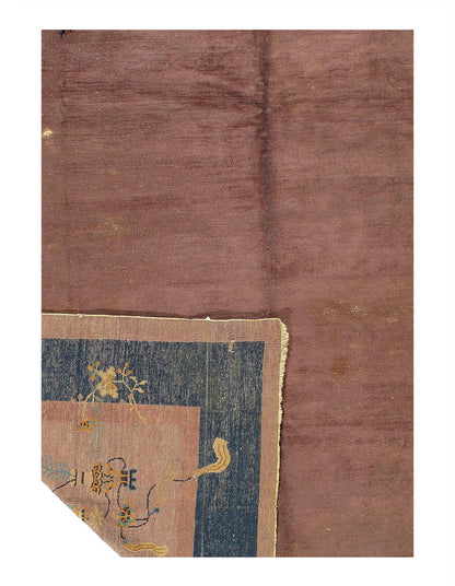 Canvello A Work of Art: An Antique Hand Knotted Chinese Art Deco Rug - 8'3'' X 9'3''-1