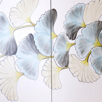 Canvello Annabelle Sideboard with 4 Floral Doors, 2 Drawers & Bronze Metal Frame-4