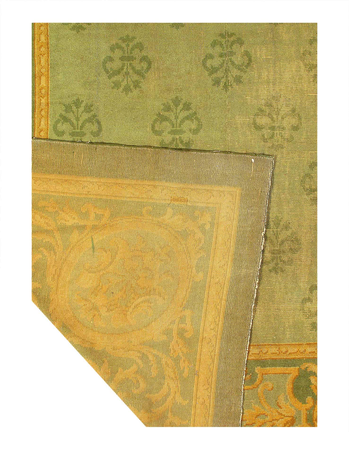 Canvello Antique Cica 1880 Donegal Green Handmade Spain Rug - 10'9'' X 16'5''-2