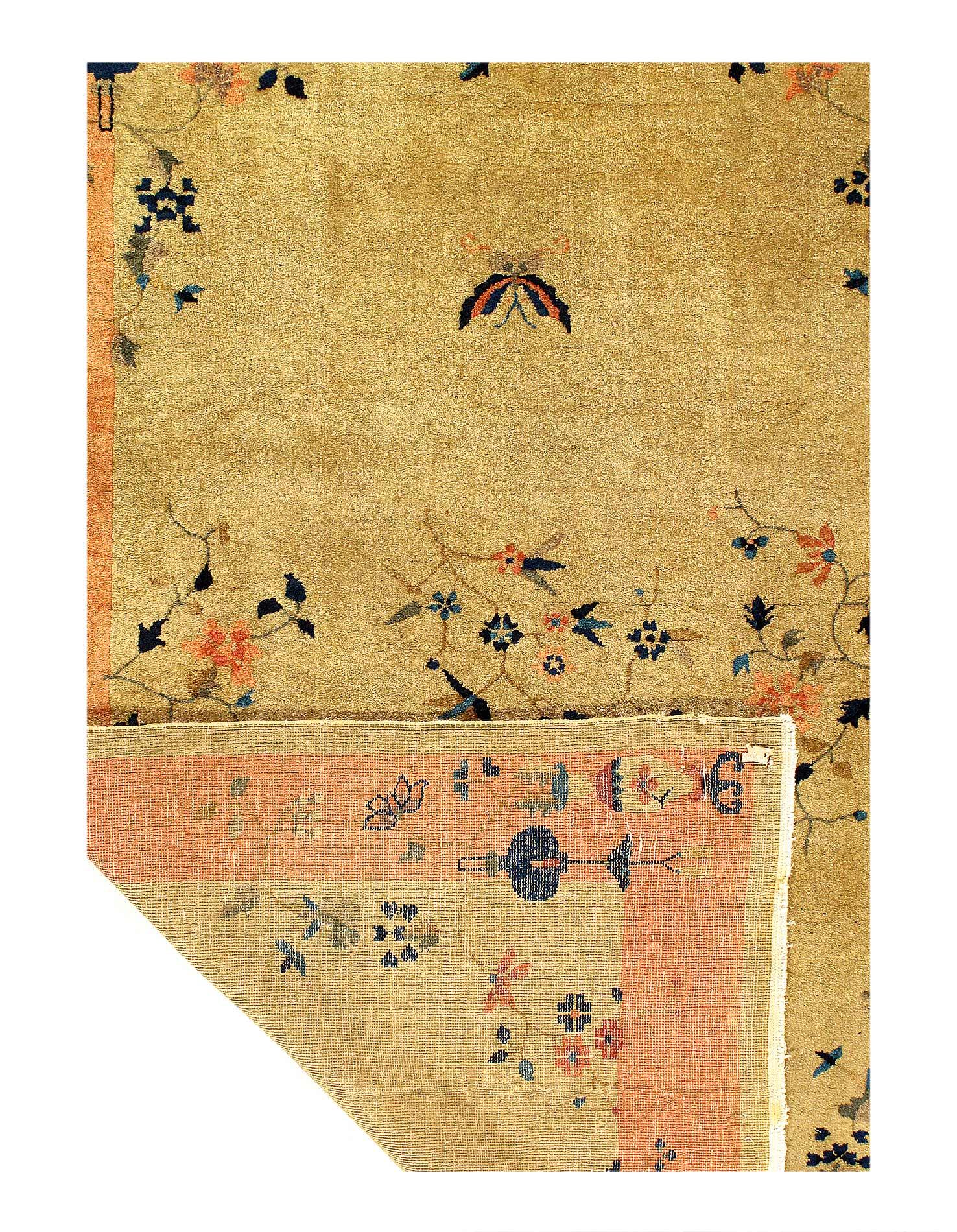 Canvello Authentic Rare Fine Hand Knotted Antique Chinese Art Deco - 4'9'' X 7'8''-2