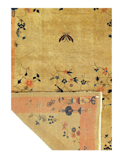 Canvello Authentic Rare Fine Hand Knotted Antique Chinese Art Deco - 4'9'' X 7'8''-2