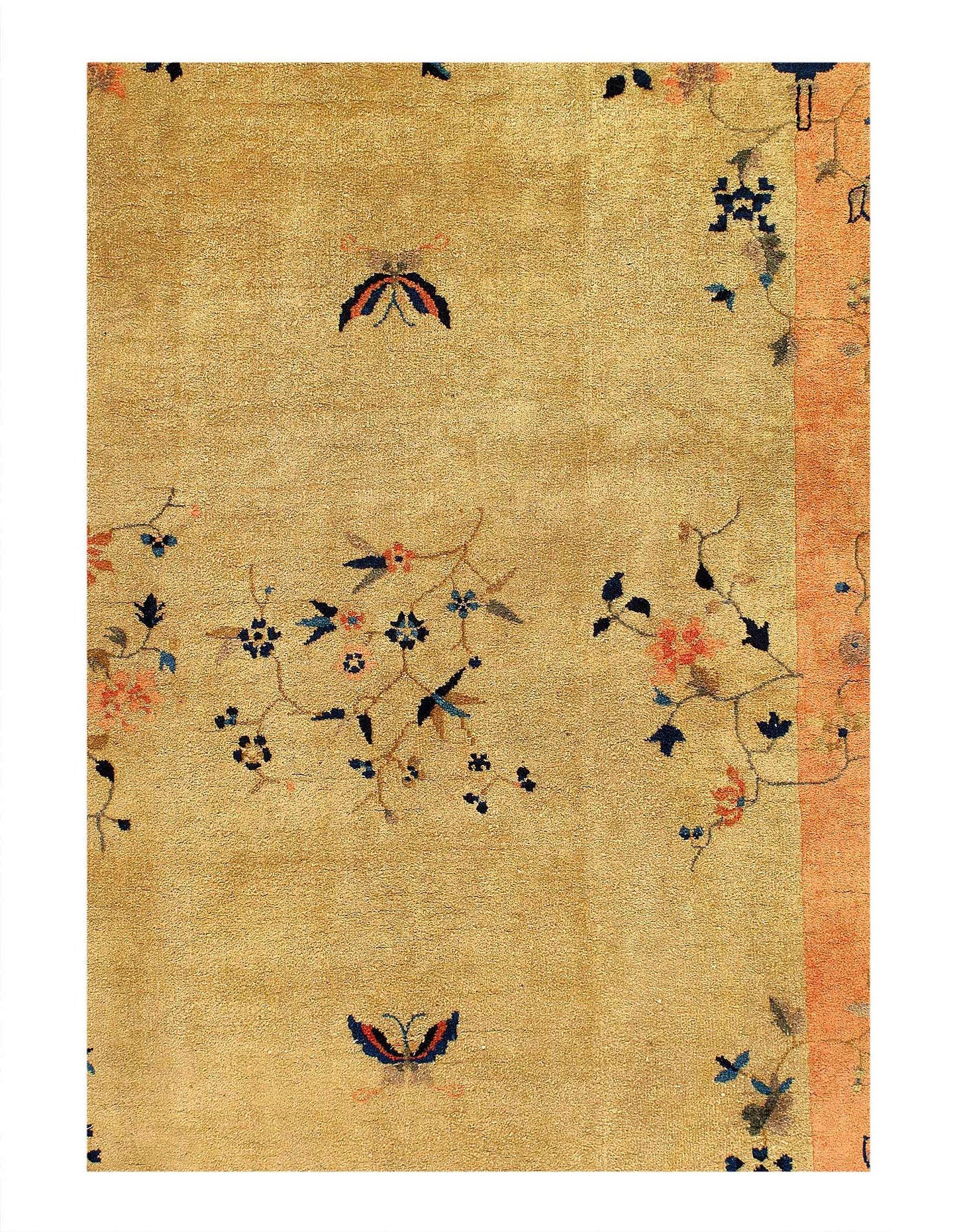 Canvello Authentic Rare Fine Hand Knotted Antique Chinese Art Deco - 4'9'' X 7'8''-1