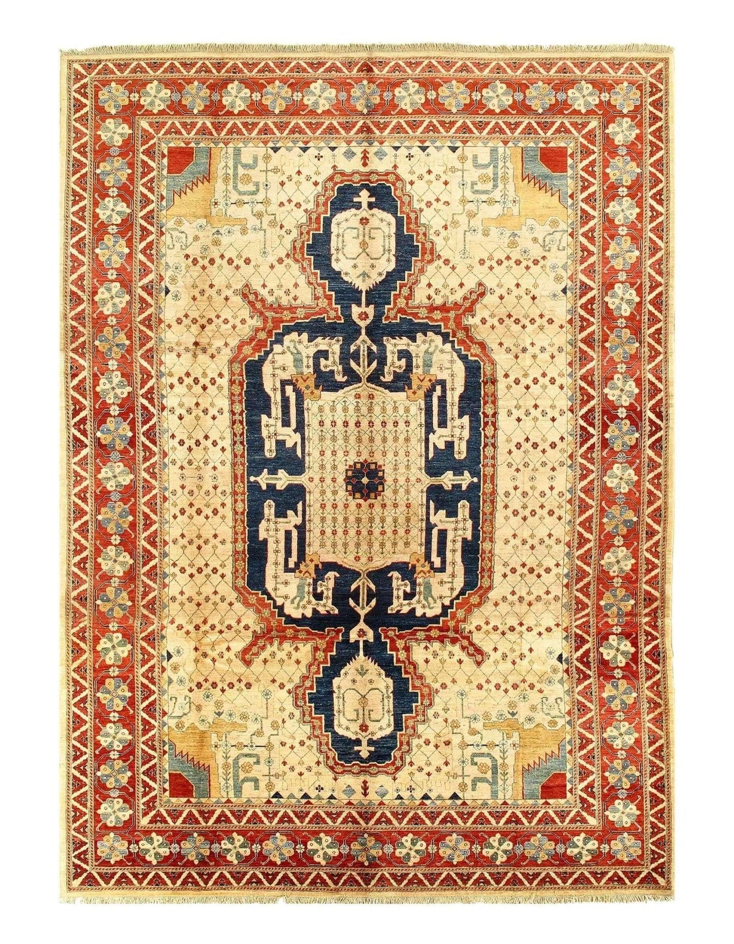 Canvello Beige Color Fine Hand Knotted Pak bakhshayesh 10'2'' X 13'11''-0