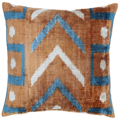 Canvello Blue And Brown Pillows For Living Room - 16x16 inch-0