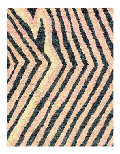 Canvello Blue Hand Knotted Moroccon Rug - 8' X 10'-2