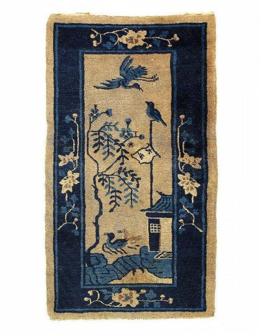 Canvello Chinese Antique Art Deco Rug - 2'2'' X 3'11''-0