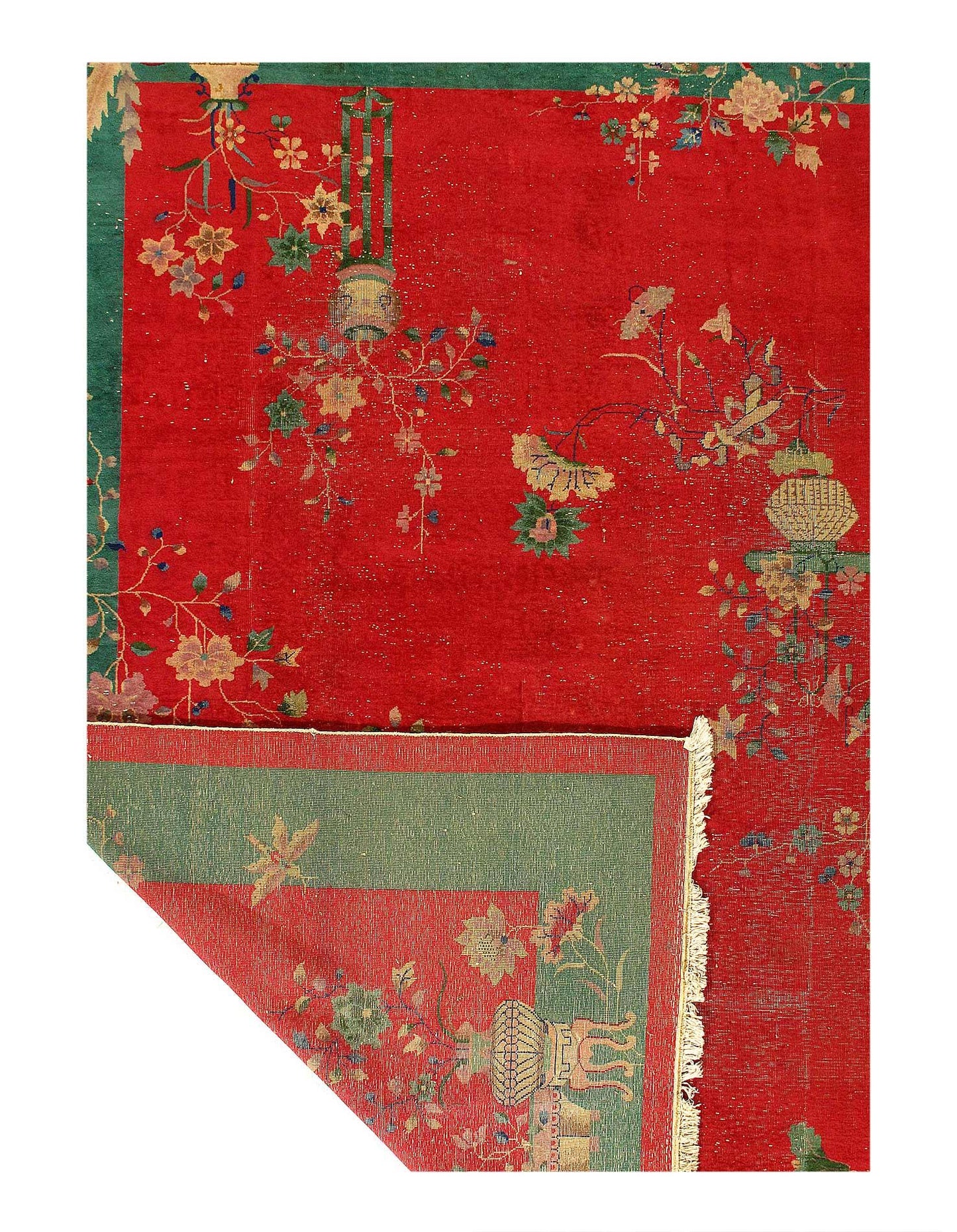 Canvello Chinese Antique Art Deco Rug - 9' X 12'-2