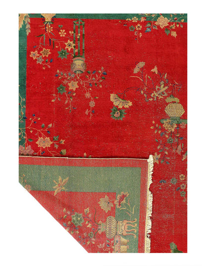 Canvello Chinese Antique Art Deco Rug - 9' X 12'-2