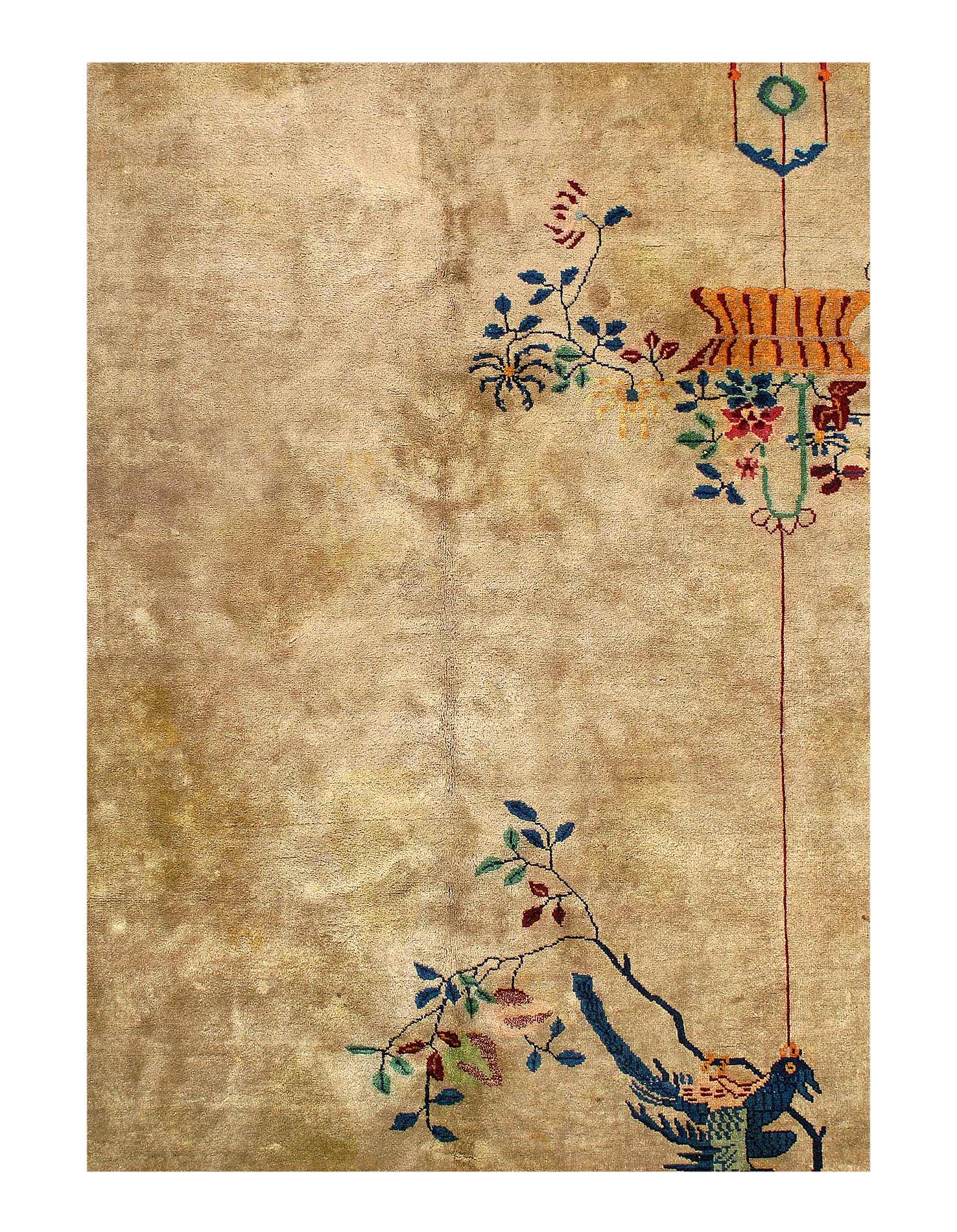 Canvello Chinese Antique Art Deco Rug - 9'X 11'4''-1