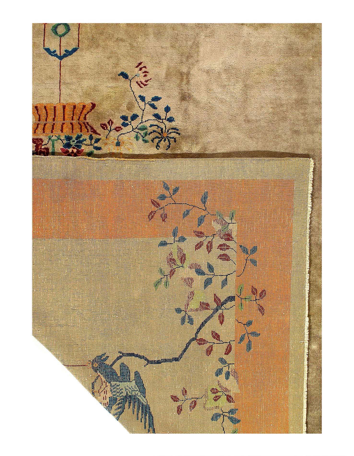 Canvello Chinese Antique Art Deco Rug - 9'X 11'4''-2