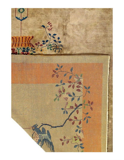 Canvello Chinese Antique Art Deco Rug - 9'X 11'4''-2