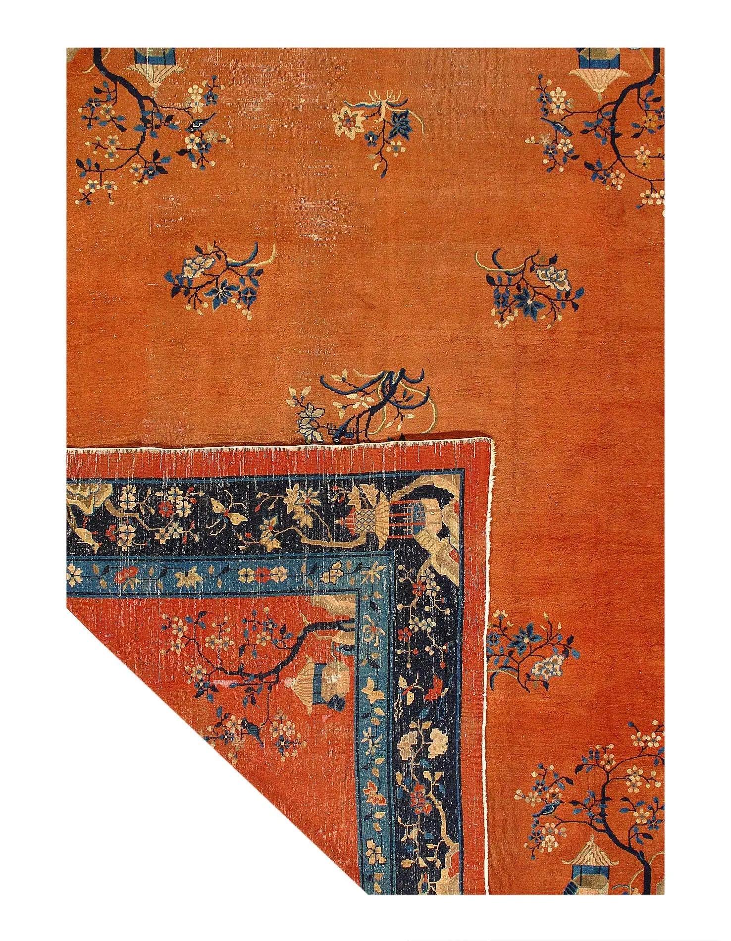 Canvello Chinese Antique Early 20th Century Art Deco Rug - 9'3'' X 11'6''-2