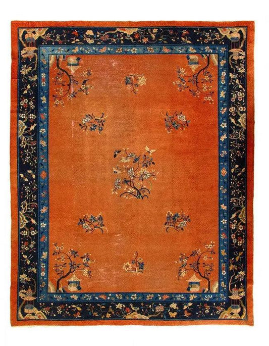 Canvello Chinese Antique Early 20th Century Art Deco Rug - 9'3'' X 11'6''-0
