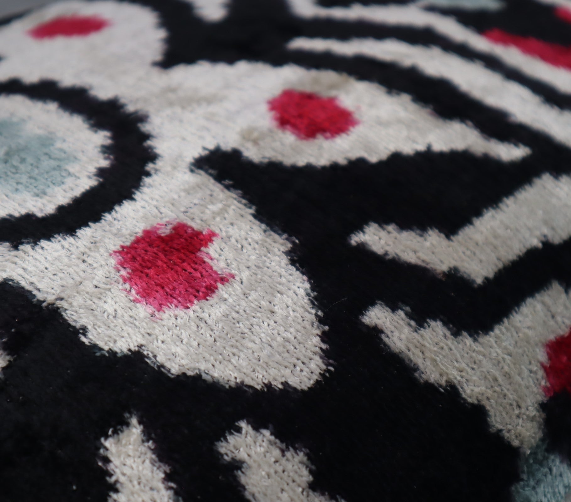 Canvello Decorative Black White Red Geometric Throw Pillow Down Feather Filled - 16x24 in-3