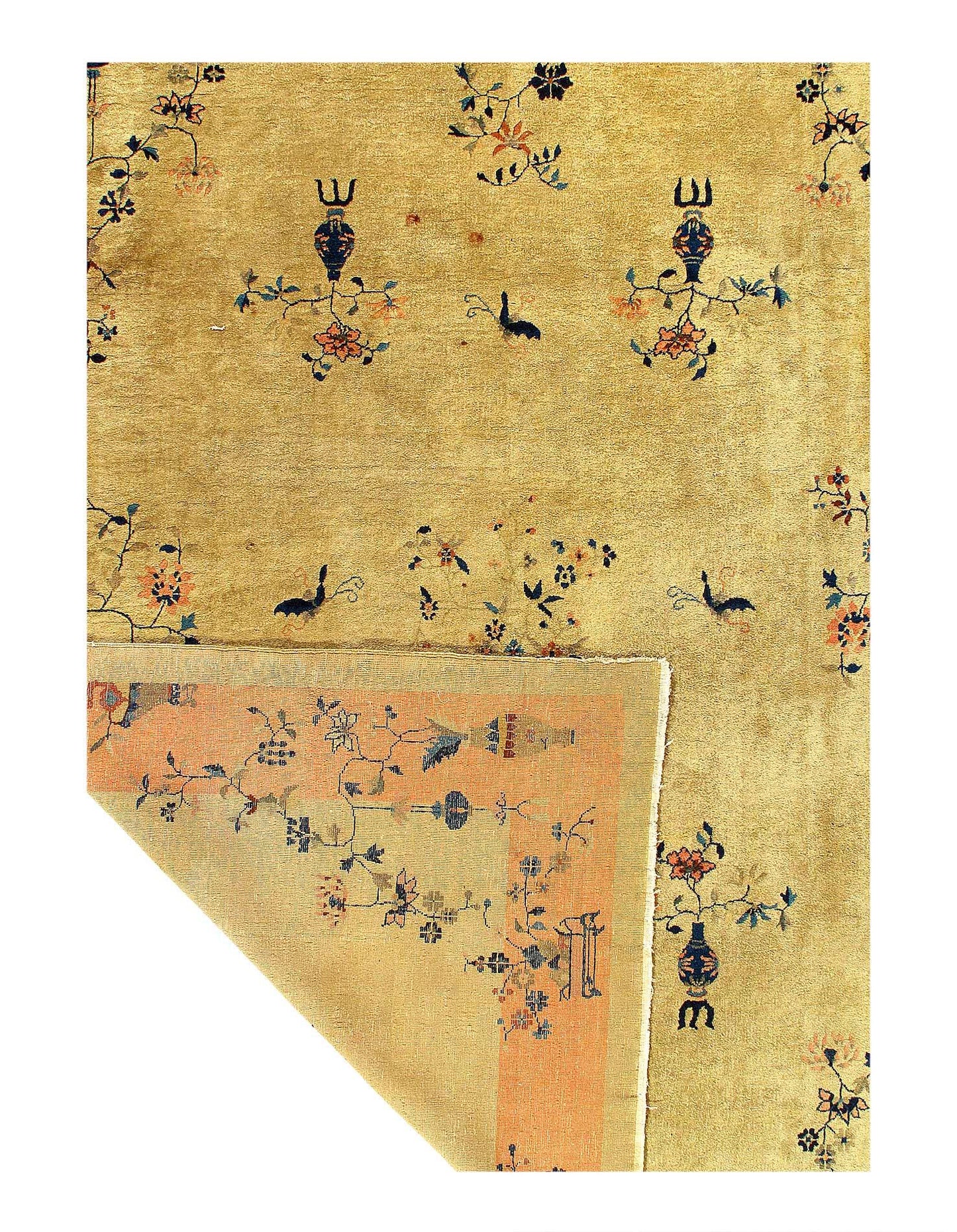 Canvello Fine Hand Knotted Antique Chinese Art Deco Rug - 8'9'' X 11'5''-2