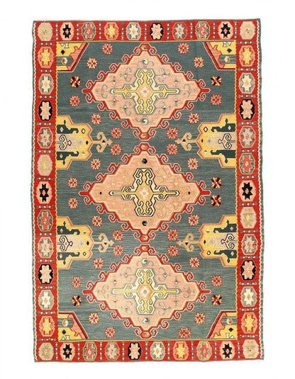 Canvello Fine Hand Knotted Flat weave Kilim 5'9'' X 8'5''-0