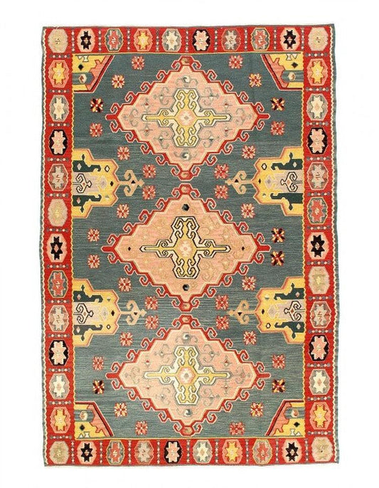 Canvello Fine Hand Knotted Flat weave Kilim 5'9'' X 8'5''-0