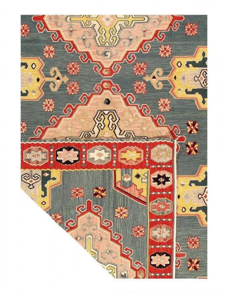 Canvello Fine Hand Knotted Flat weave Kilim 5'9'' X 8'5''-1