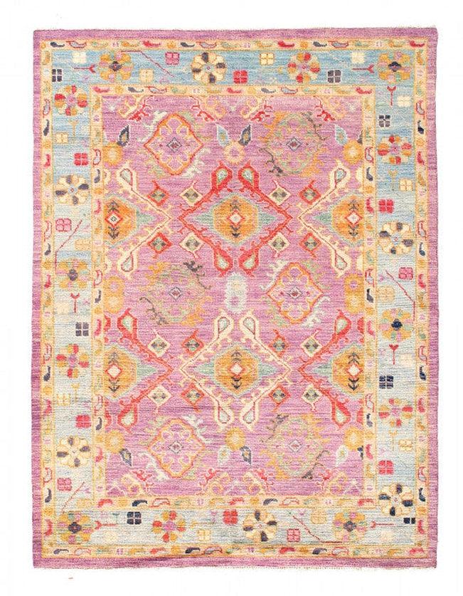 Canvello Fine hand Knotted Oushak Design Rug - 5' X 7'-0