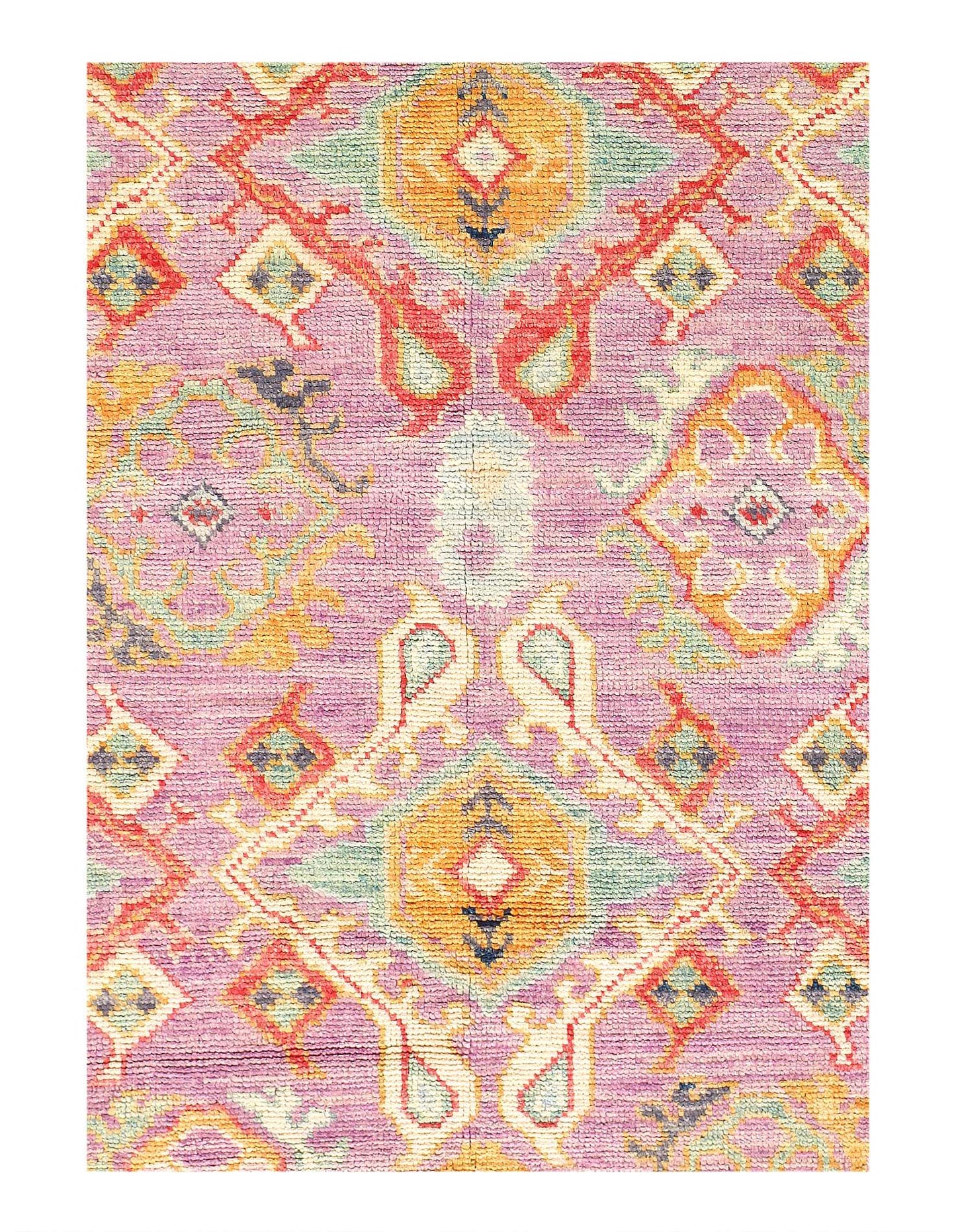 Canvello Fine hand Knotted Oushak Design Rug - 5' X 7'-1