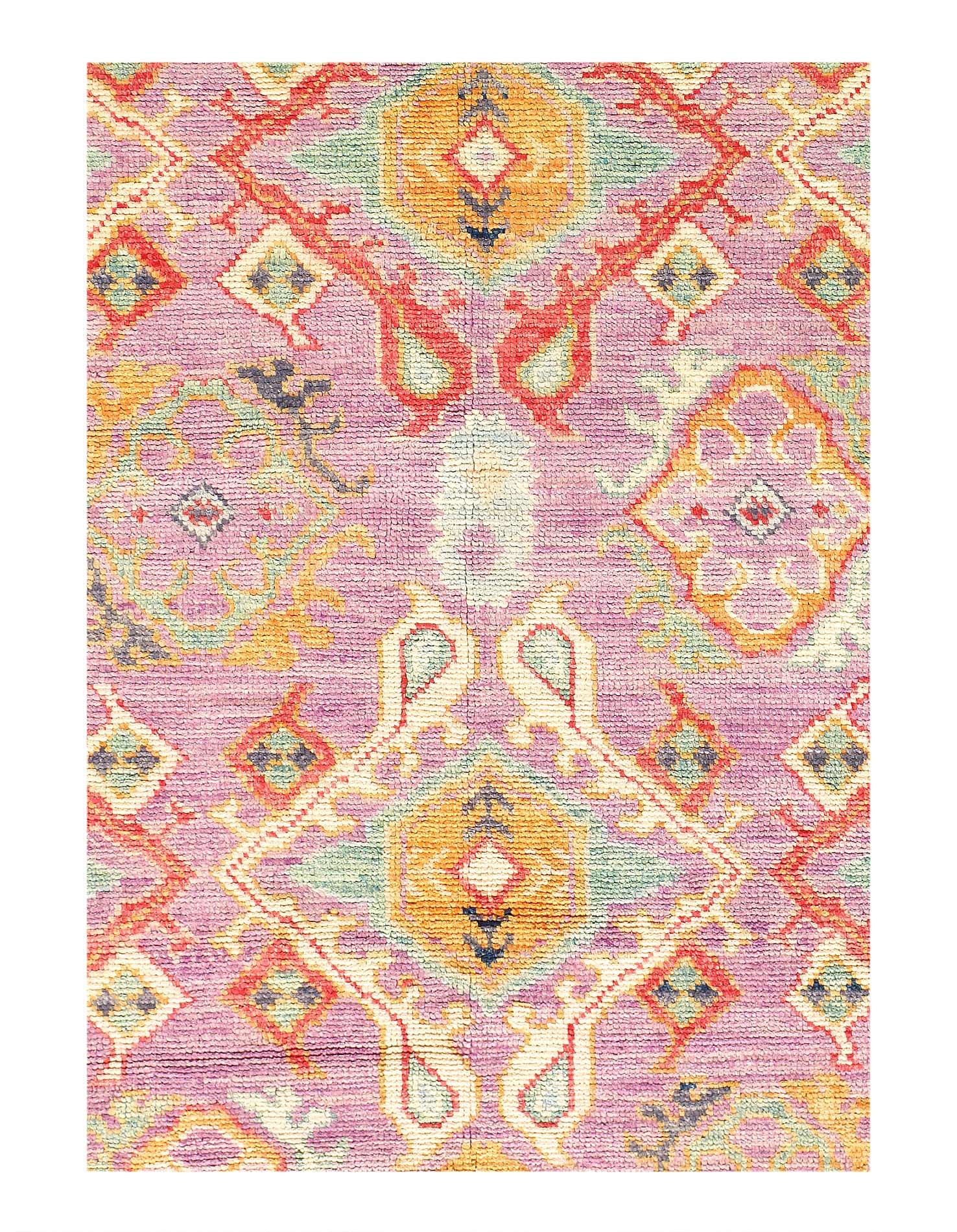 Canvello Fine hand Knotted Oushak Design Rug - 5' X 7'-1