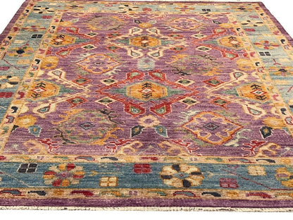 Canvello Fine hand Knotted Oushak Design Rug - 5' X 7'-2