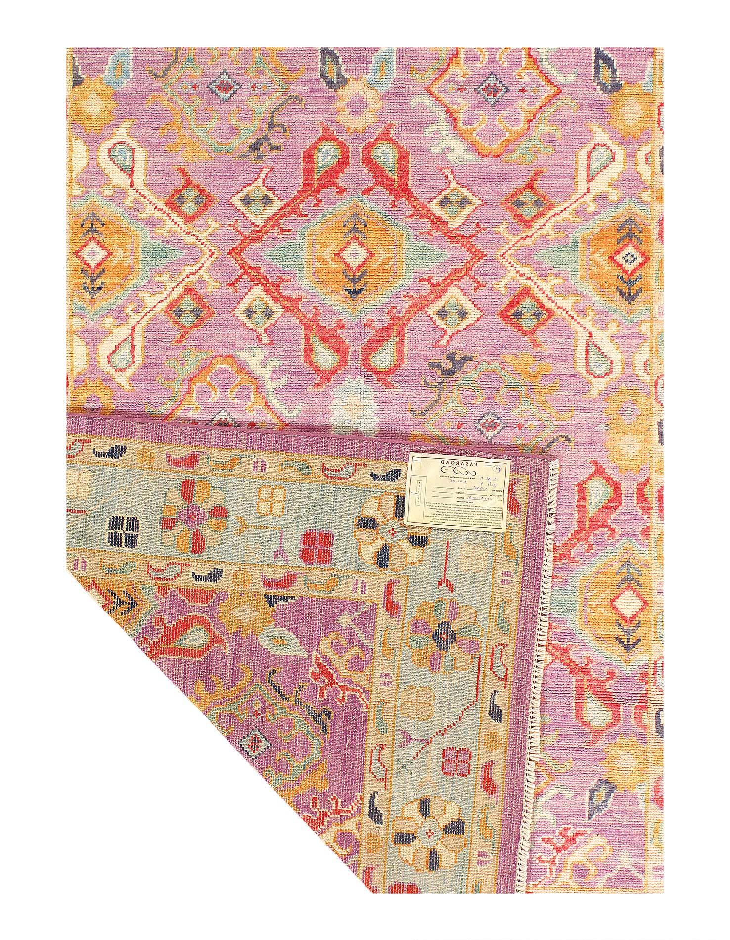 Canvello Fine hand Knotted Oushak Design Rug - 5' X 7'-3