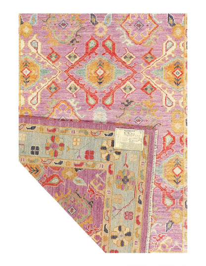 Canvello Fine hand Knotted Oushak Design Rug - 5' X 7'-3