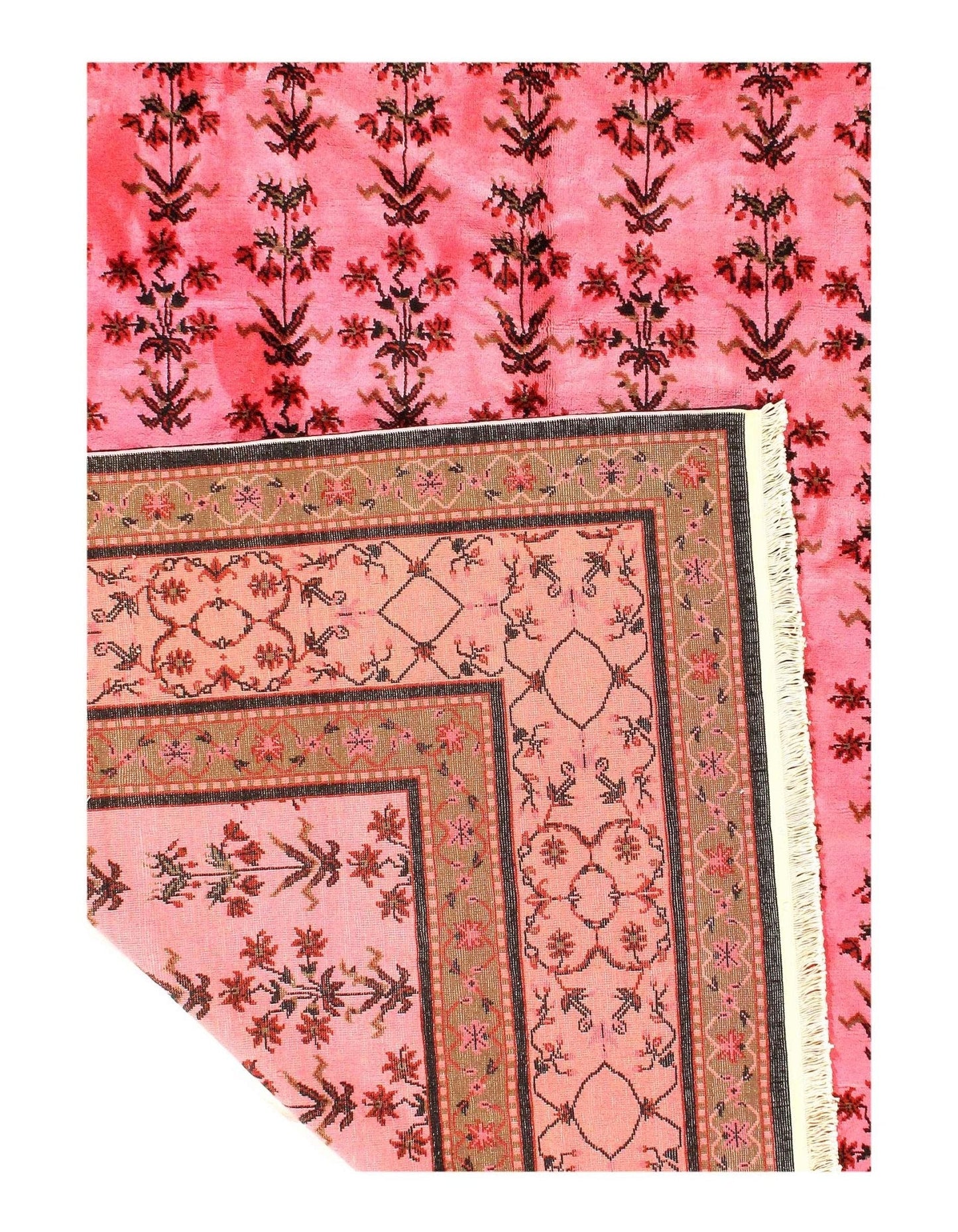 Canvello Fine Hand Knotted Overdyed Turkish rug 8' X 9'11''-1