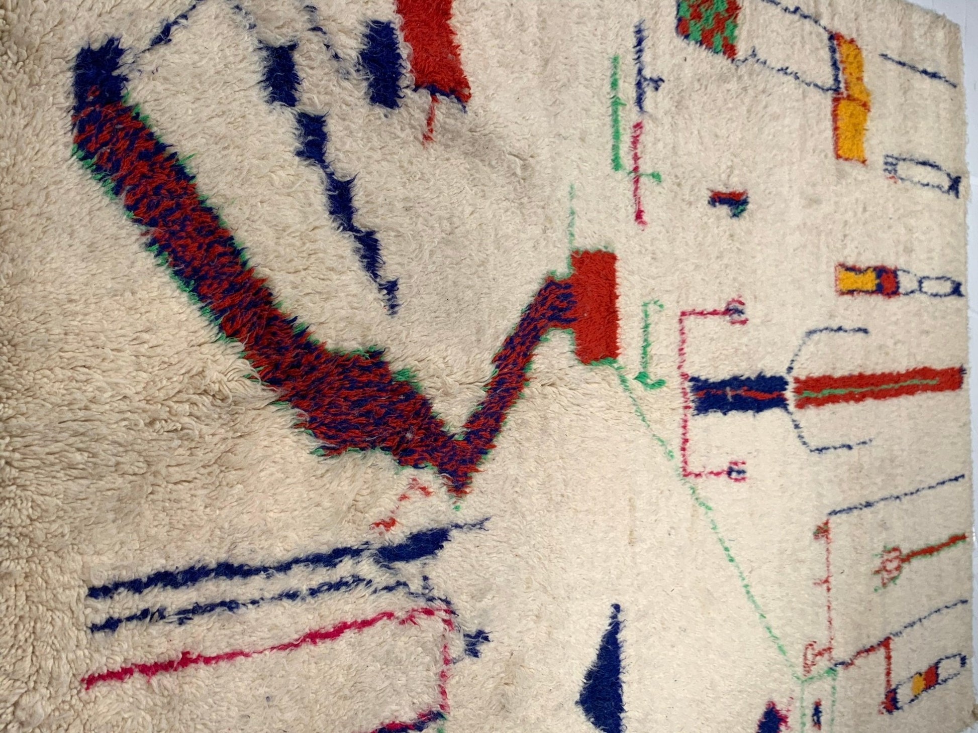 Canvello Fine Hand Knotted Vintage moroccon 6'8'' X 8'1''-2