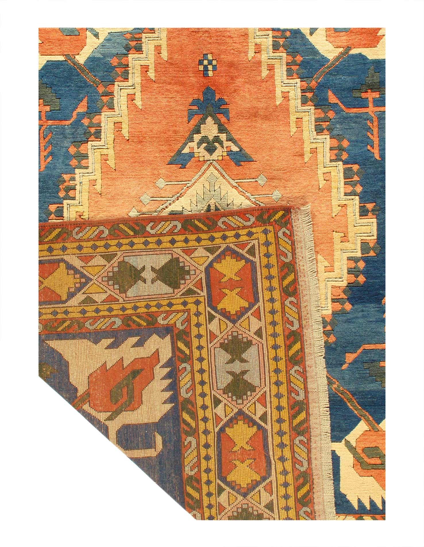 Canvello Fine Hand Knotted Vintage Turkish Serapi Rug - 8'4'' X 9'9''-2