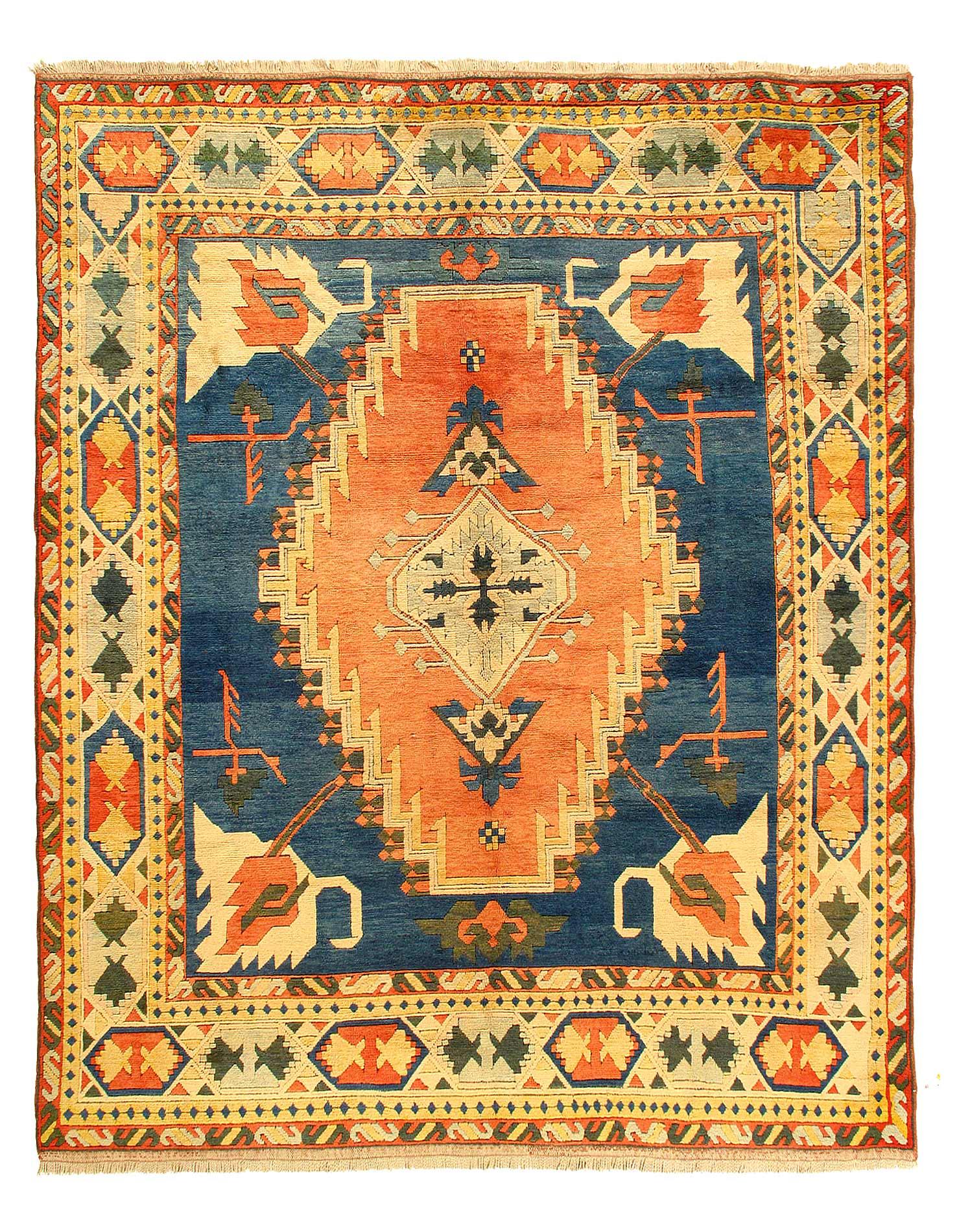 Canvello Fine Hand Knotted Vintage Turkish Serapi Rug - 8'4'' X 9'9''-0
