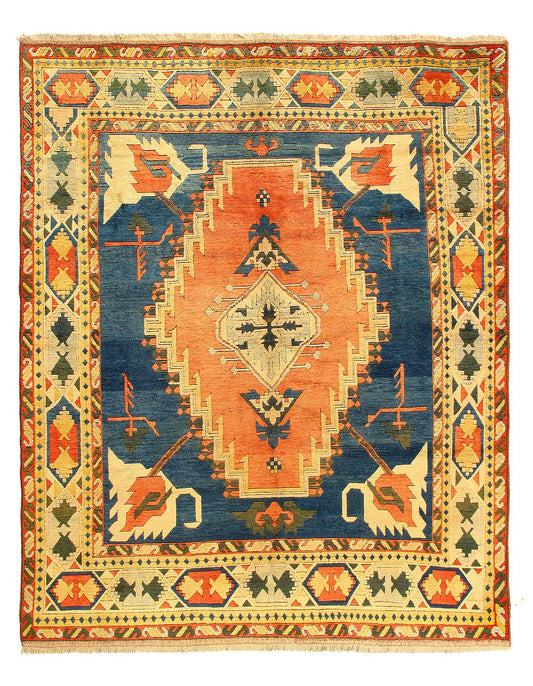 Canvello Fine Hand Knotted Vintage Turkish Serapi Rug - 8'4'' X 9'9''-0