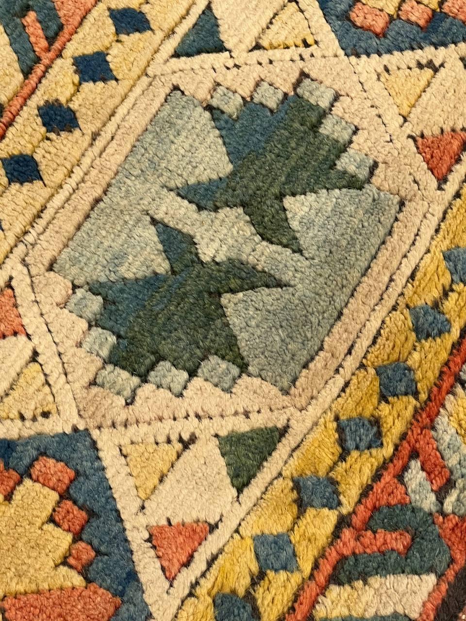 Canvello Fine Hand Knotted Vintage Turkish Serapi Rug - 8'4'' X 9'9''-3