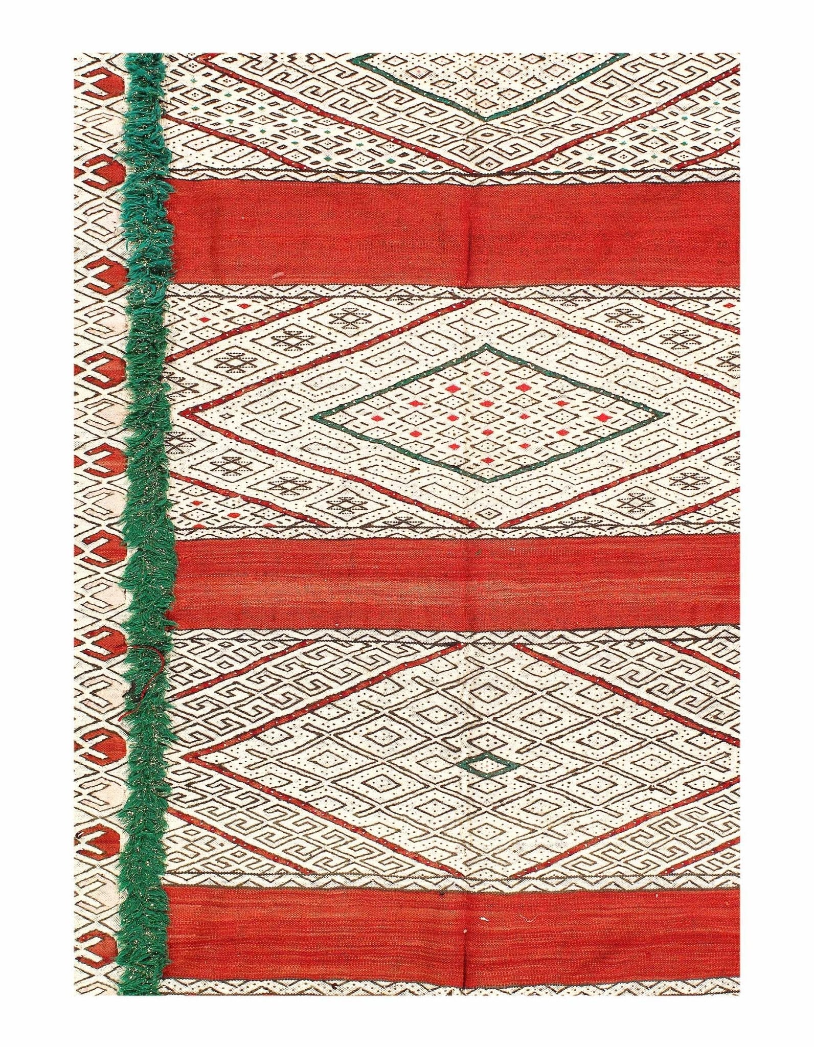 Canvello Fine Hand woven Flat Weave vintage Sumak 5'1'' X 7'2''-2