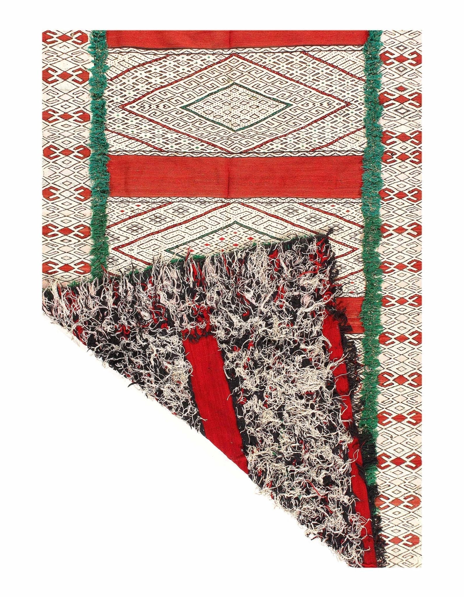 Canvello Fine Hand woven Flat Weave vintage Sumak 5'1'' X 7'2''-1