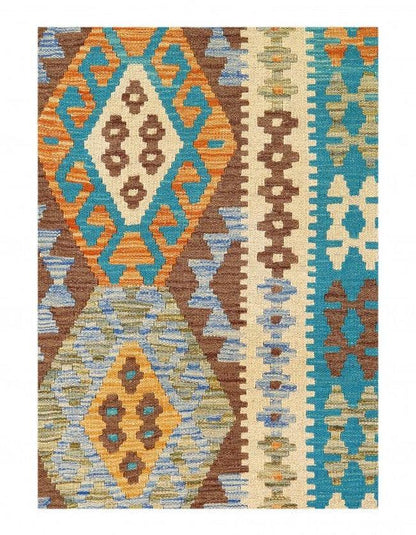 Canvello Flat weave kilim 3'6" X 4'11"-2
