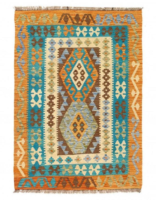 Canvello Flat weave kilim 3'6" X 4'11"-0