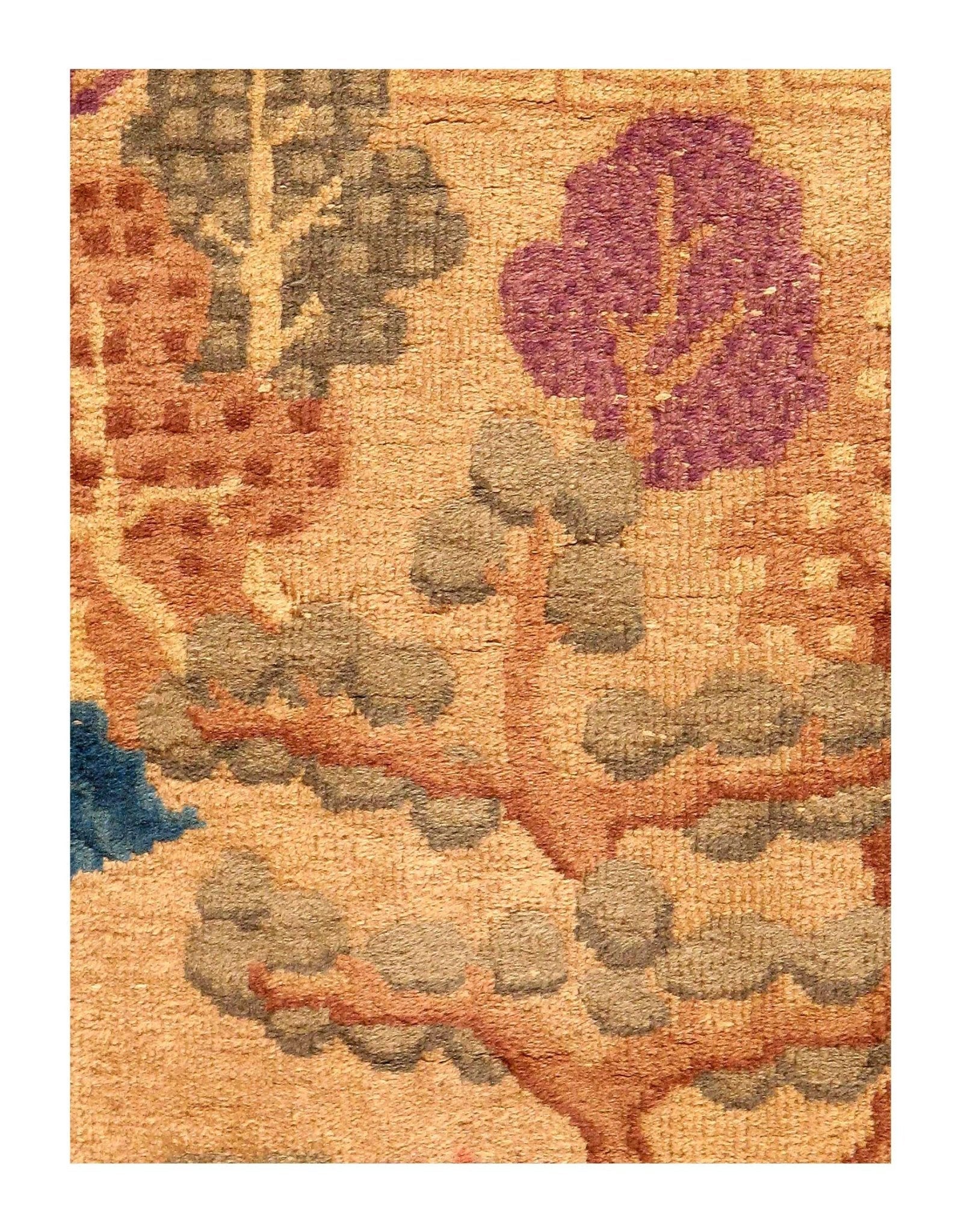 Canvello Hand Knotted Chinese Art Deco Rug- 4' X 6'-3