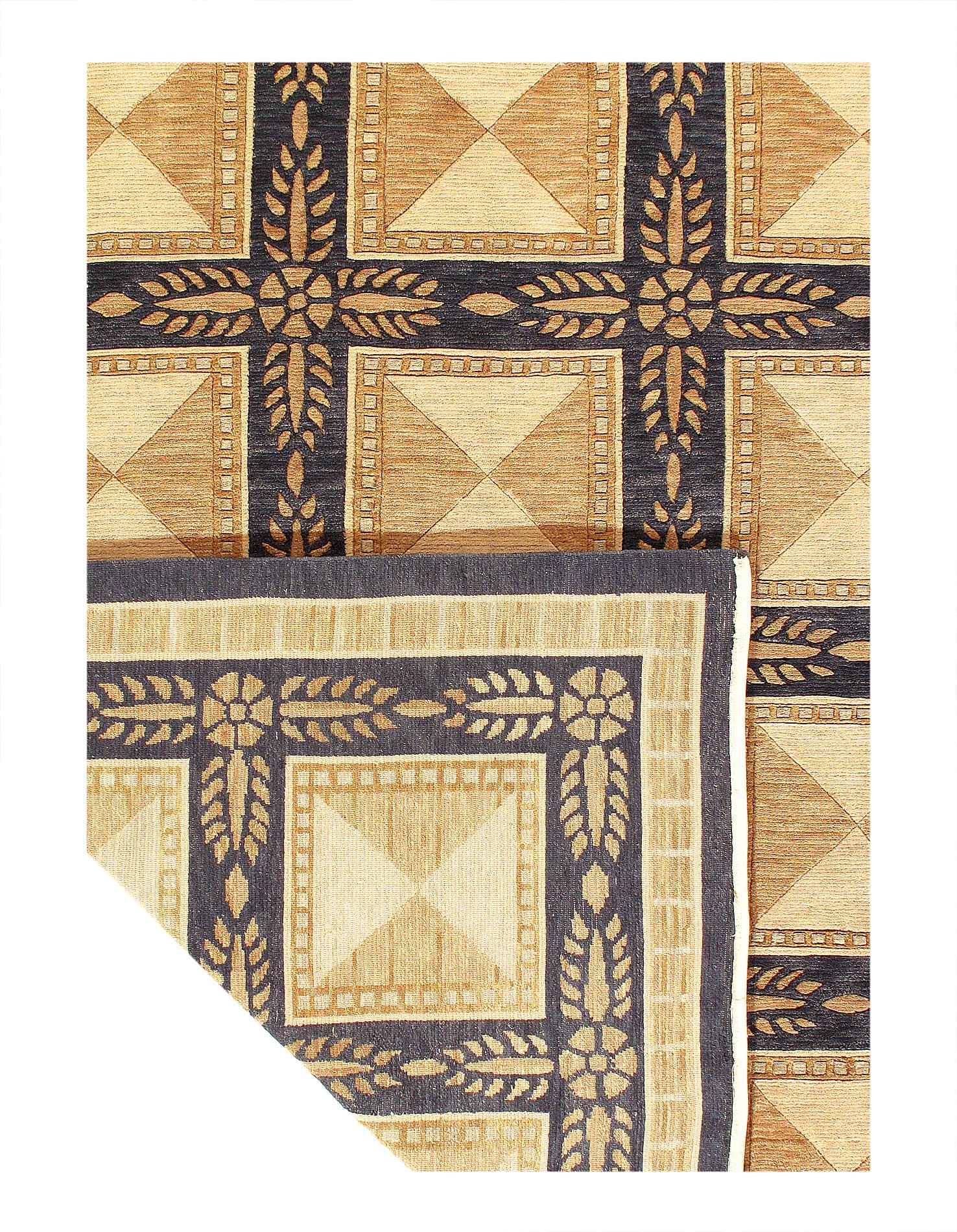 Canvello Hand-Knotted Modern Art Deco Rug - 8'2'' X 9'11''-2