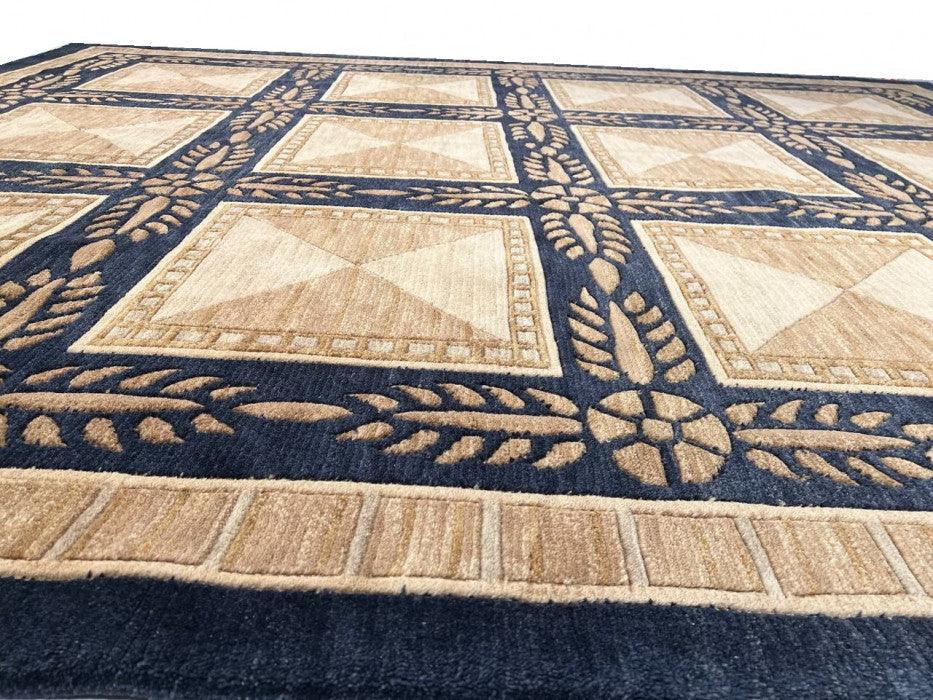 Canvello Hand-Knotted Modern Art Deco Rug - 8'2'' X 9'11''-3