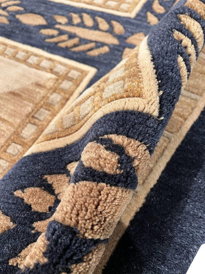 Canvello Hand-Knotted Modern Art Deco Rug - 8'2'' X 9'11''-4